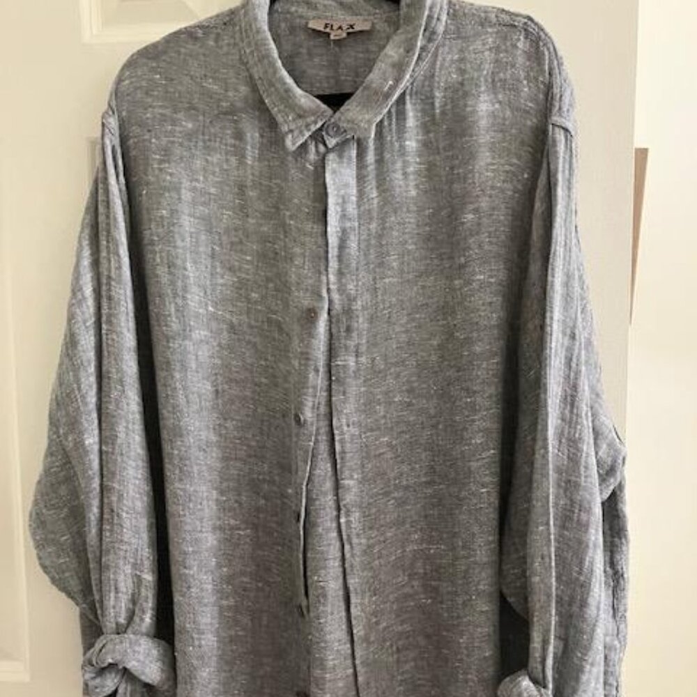 FLAX Jeanne Engelhart  Linen Blouse (2G)  Like New